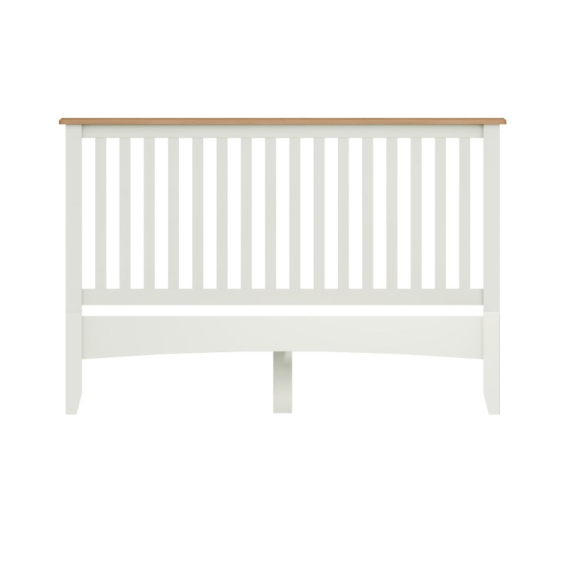 DC GA King-size Bed Frame Pure White/Light Oak